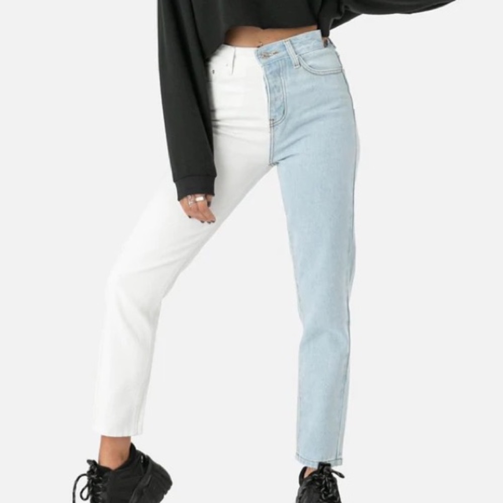 Adika Split Color Jeans